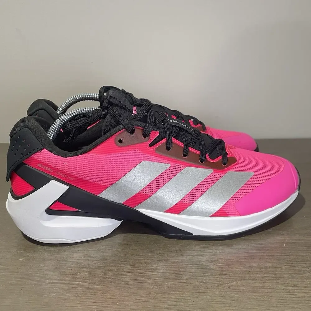 Adidas Mens Size 9.5 Tennis Shoes NEW Adizero Ubersonic 5 JQ2901 Pink Black